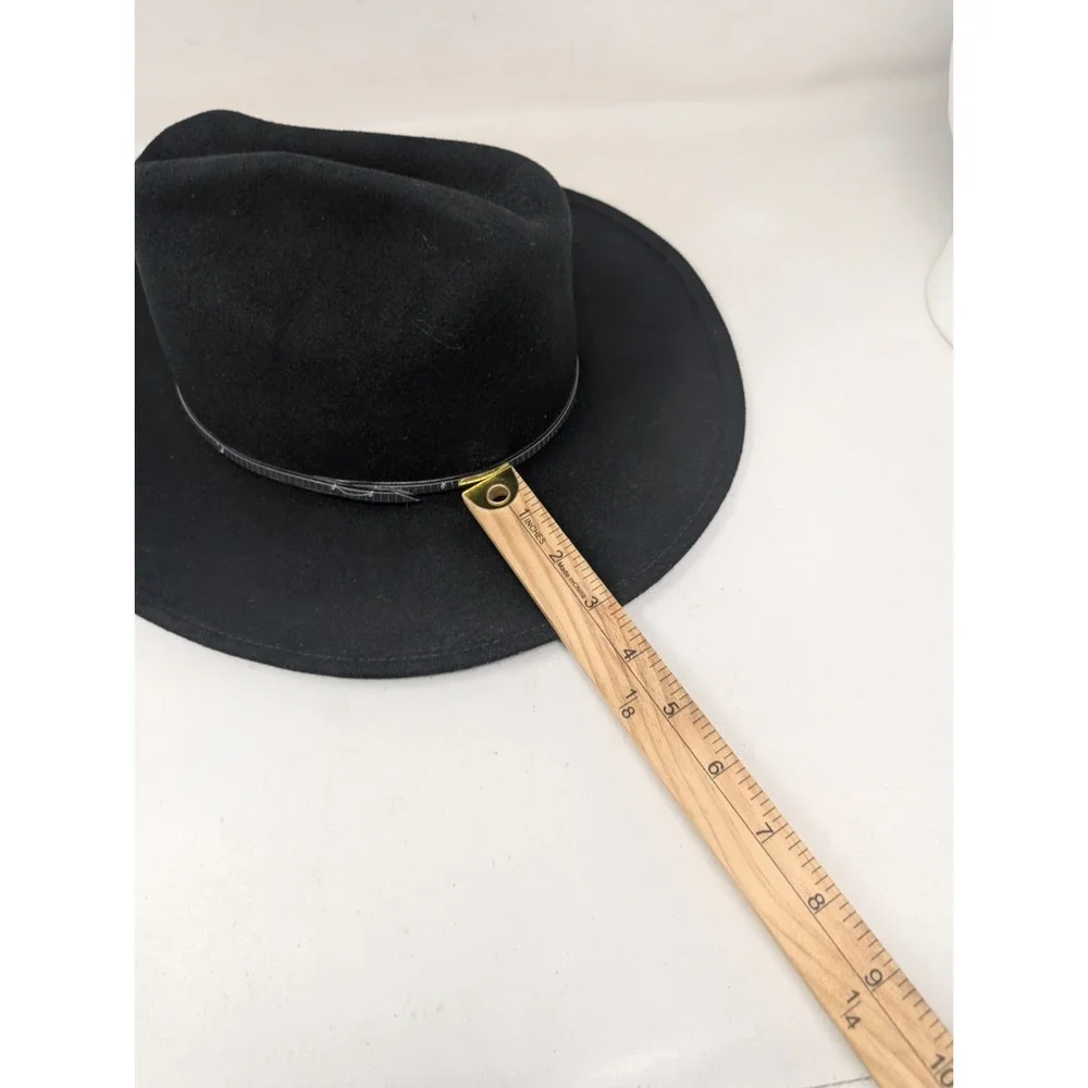 Bailey Hat Felt Western Cowboy Black‎ Wool Men's Size Large Made in USA Vintage